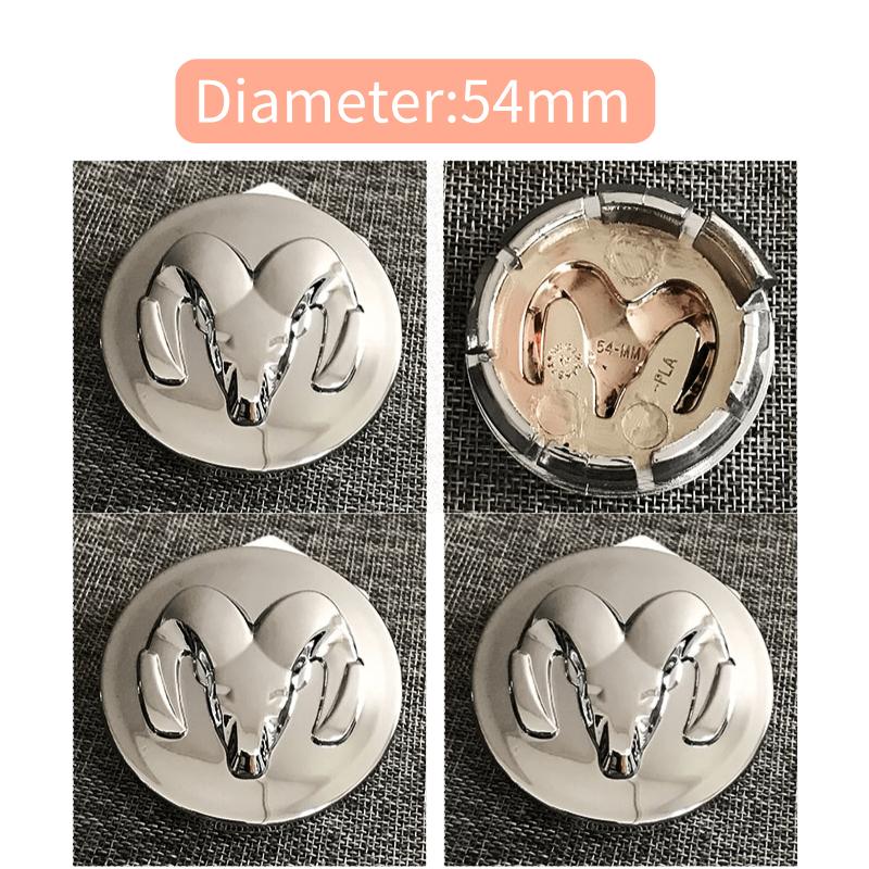 54/60/63mm 4PCS Car Wheel Hub Caps Center Cover for Dodge AVENGER CALIBER CARAVAN Challenger CHARGER DART DURANGO JOURNEY RAM PP2