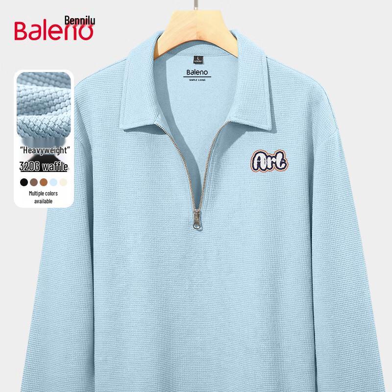 Baleno Men's Waffle Knit Polo Sweatshirt