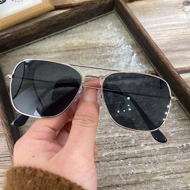 Premium Brown Luoyi Sunglasses, Metal Wind Double Beam Driving Outdoor Versatile Sunglasses