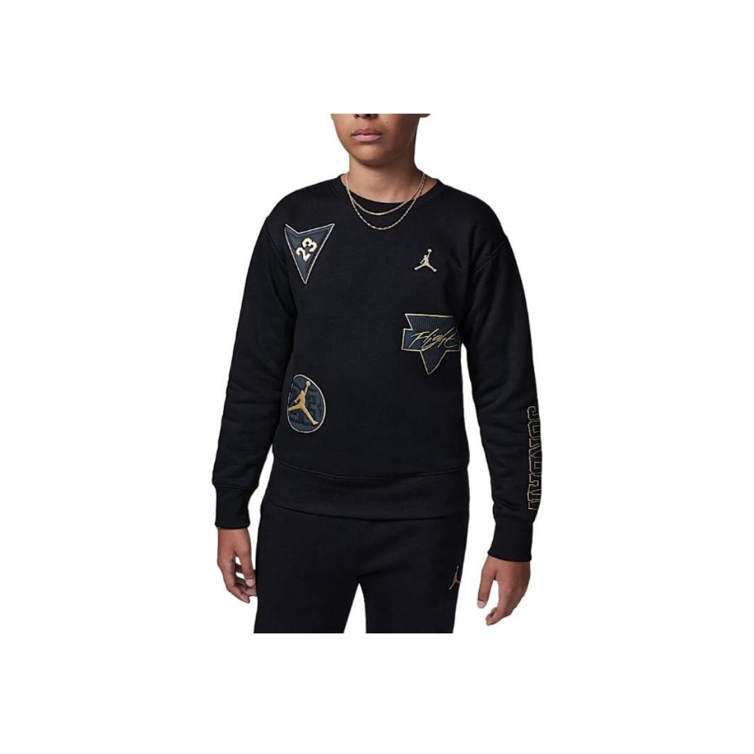 

Jordan Flight23 See Me Shine Fashion Soft Casual Kids Tops Black HQ7139-010 L