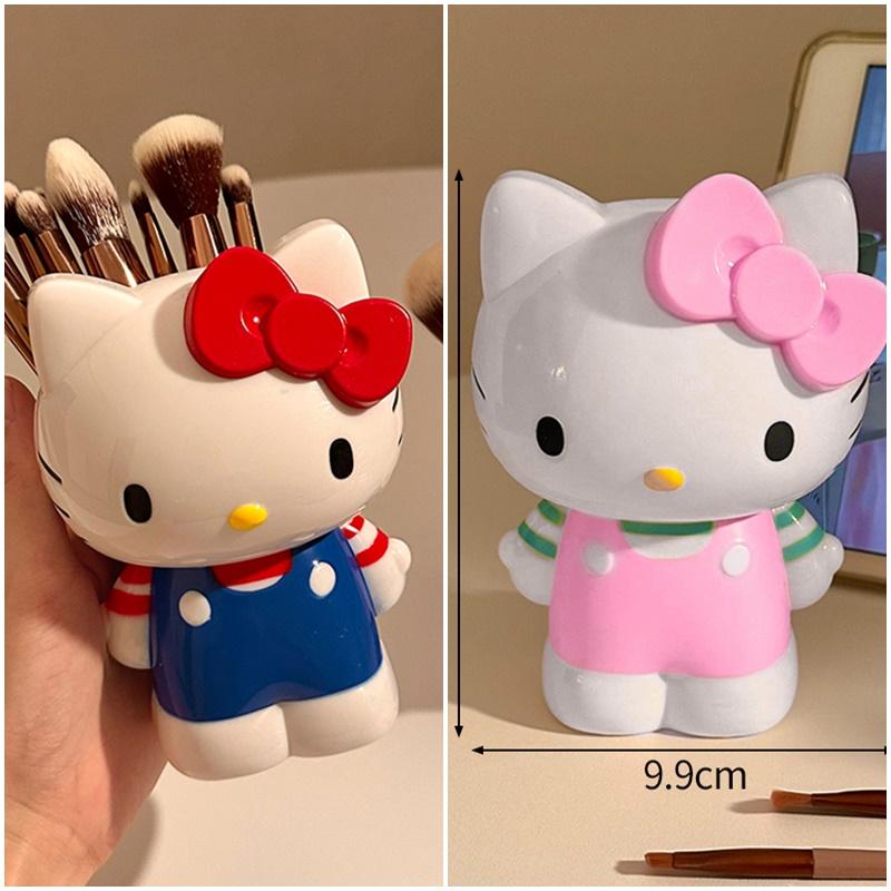 Hello Kitty Pen Holder Cute KT Pen Case Stationery Cartoon Storage Organizer Desktop Pencil Rack Cosmetic Brush Container Gifts