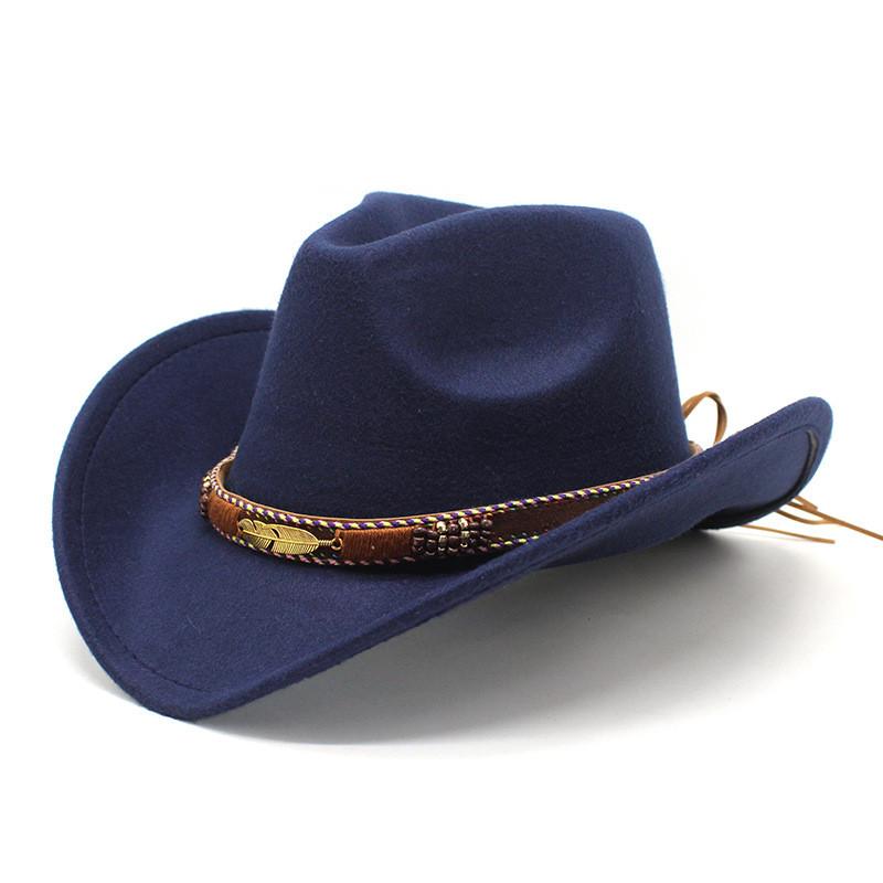 Cappello da Cowboy Western per Uomo Donna con Materiale Traspirante Lana Cotone Protezione Solare Accessorio Estivo