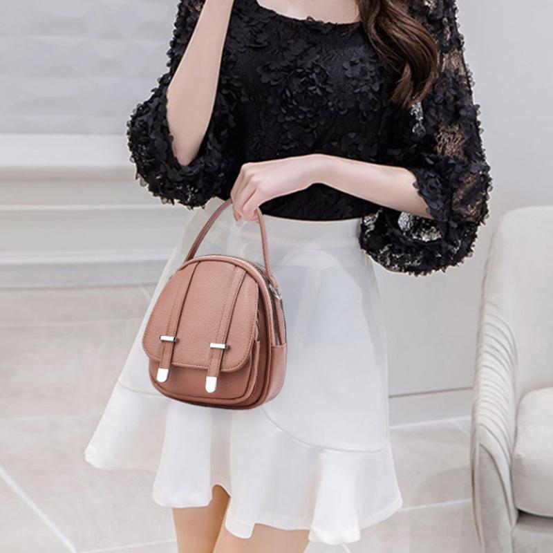 Multi-Functional Soft PU Leather Small Shoulder Bag For Women Vintage Fashion Crossbody Bag Female Purse Cell Phone Handbag