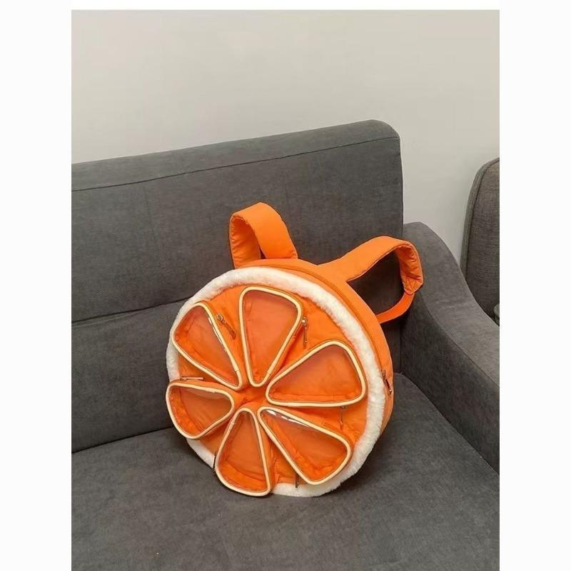 

Многослойное разделение оранжевая сумка-рюкзак школьный рюкзак для девочек колледж сумка милая детская забавная сумка оранжевый