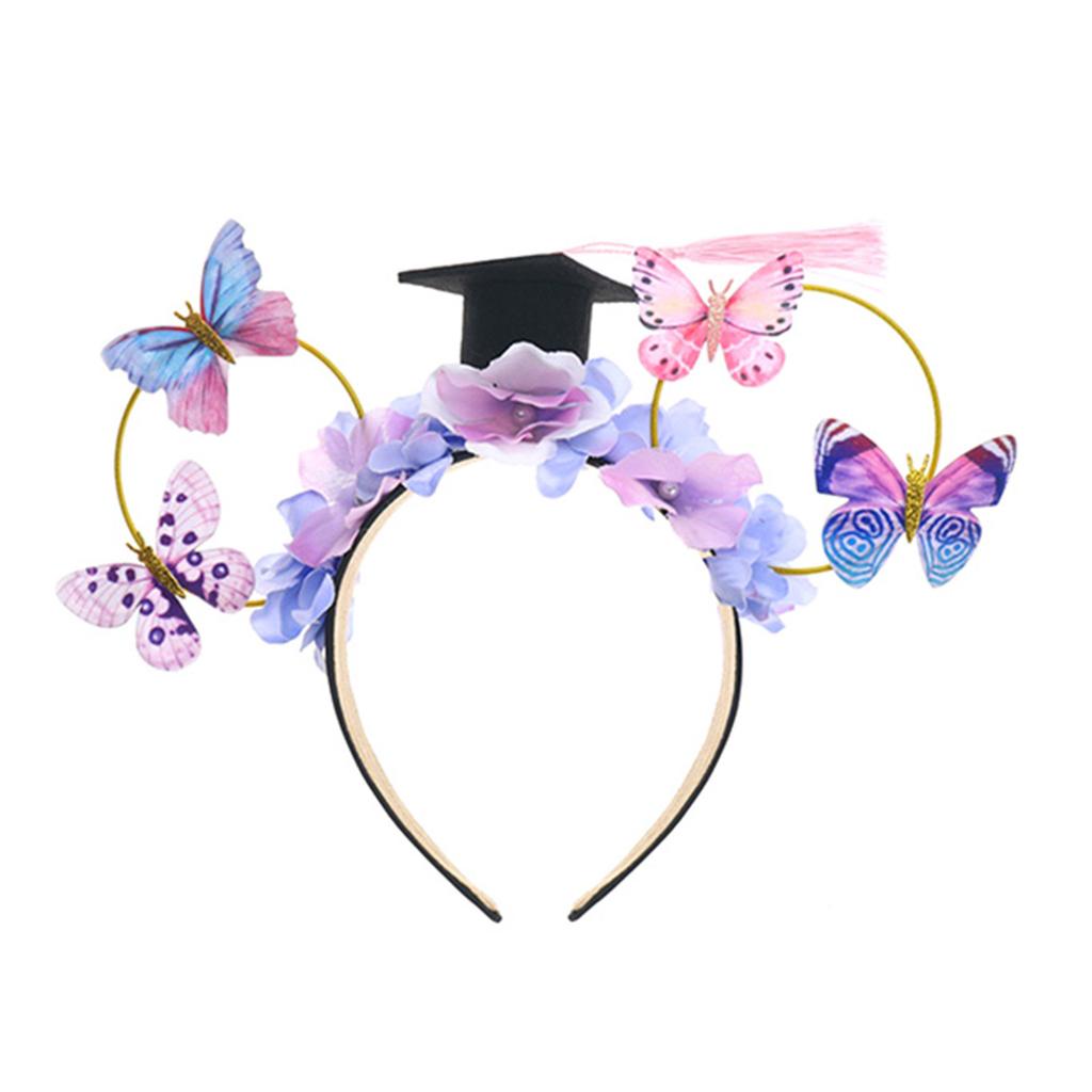 Floral Headbands For Kids And Girls Butterfly Crown Adjustable Flower Hair Accessories For Photography Props