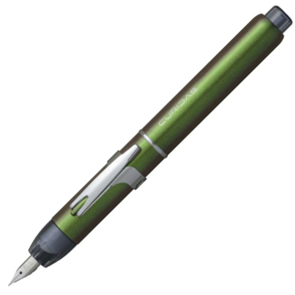 Platinum Curidas Stones Fountain Limited Edition of Fine PKN-9000 Knock-Style Pen, 1,000 (Sphene Green, Nib)