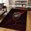 Arsenal Football Club Flanellmuster Quadratischer Teppich, Läufer, Teppich für Wohnzimmer Schlafzimmer Sofa Spielzimmer Dekor, Rutschfeste Fußmatte