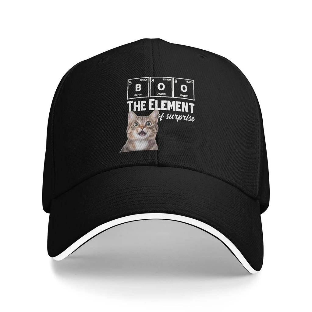 Adult FUNNY PERIODIC TABLE AH THE ELEUnisexT OF SURPRISE Sandwich Hat Outdoor Baseball Caps Sun Hats Adjustable Fishing Hat