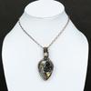 Natural Malinga Jasper, Moonstone Gemstone Copper Wire Wrap Pendant 2.84" m5U54