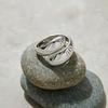 High-End Geometric Titanium Steel Ring: Simple 18K Fashion Jewelry for Women