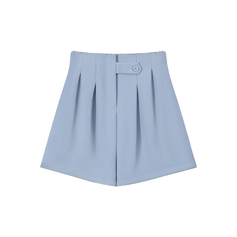 Ice Silk Shorts Women's New Summer Thin Loose High Waist Thin Versatile Suit Five-point Pants