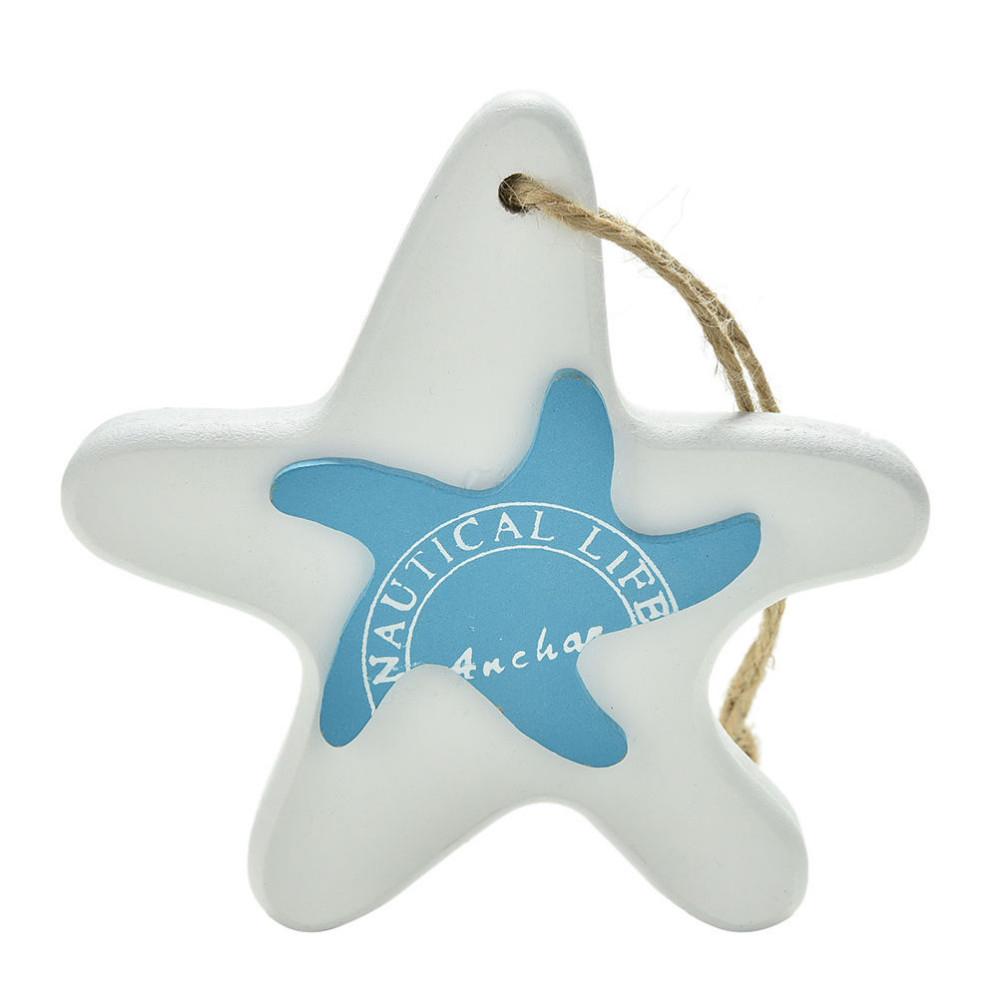 Pendant Small Adorn Wooden Starfish Starfish String Fish Nautical Decor Crafts Pendant Fish Skewer