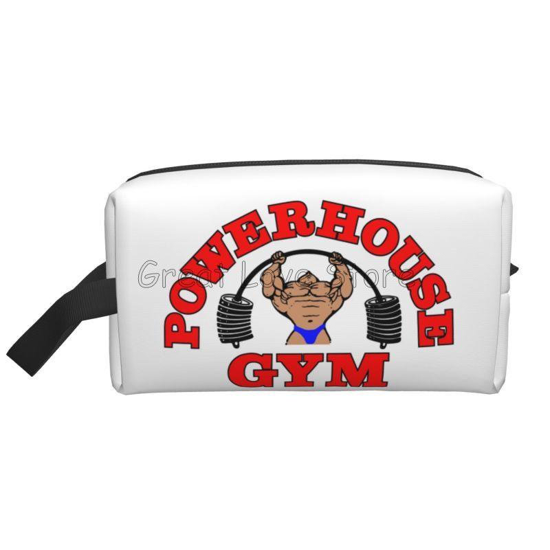 

Kawaii Powerhouse Gym Travel Toiletry Bag Women Bodybuilding Fitness Muscle Makeup Cosmetic Organizer Beauty Storage Dopp Kit