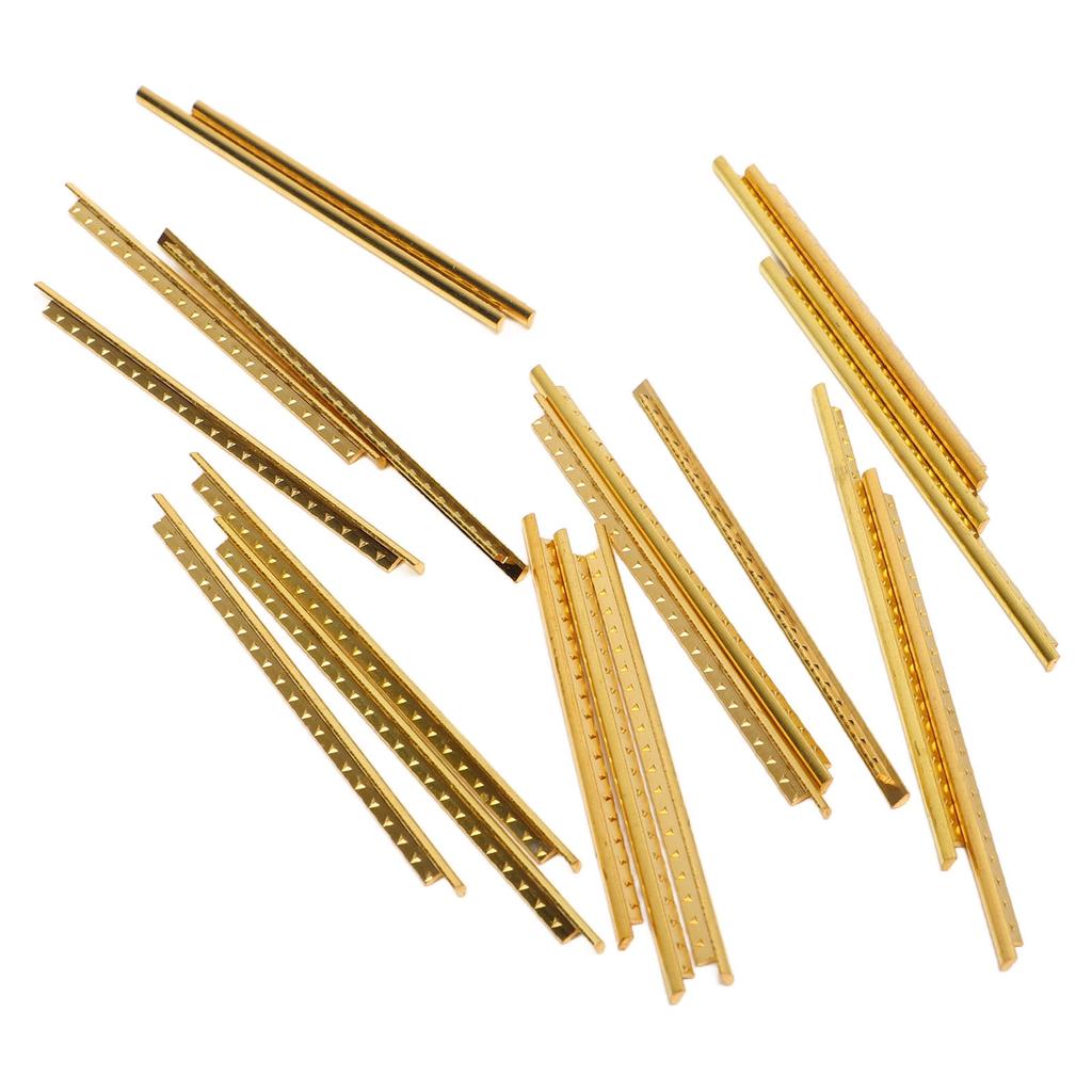 19Pcs Guitar Fret Wire Set Metal Pre Rounded Corner Design Electric Guitars Parts Accessories