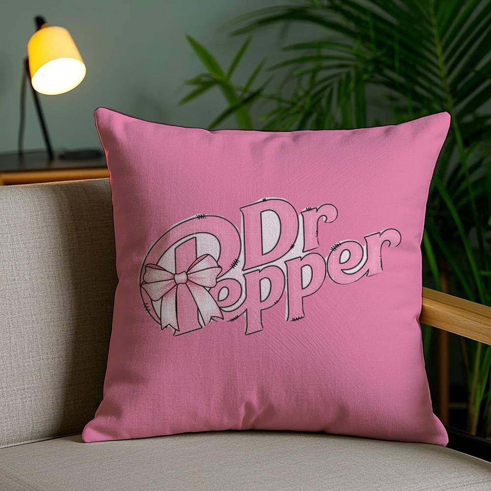 Cherry Drink D-Dr-P-Pepper Pillow Case Sofa Short Plush Double-sided HD Printing Room Home Office Gift Cushion Cover