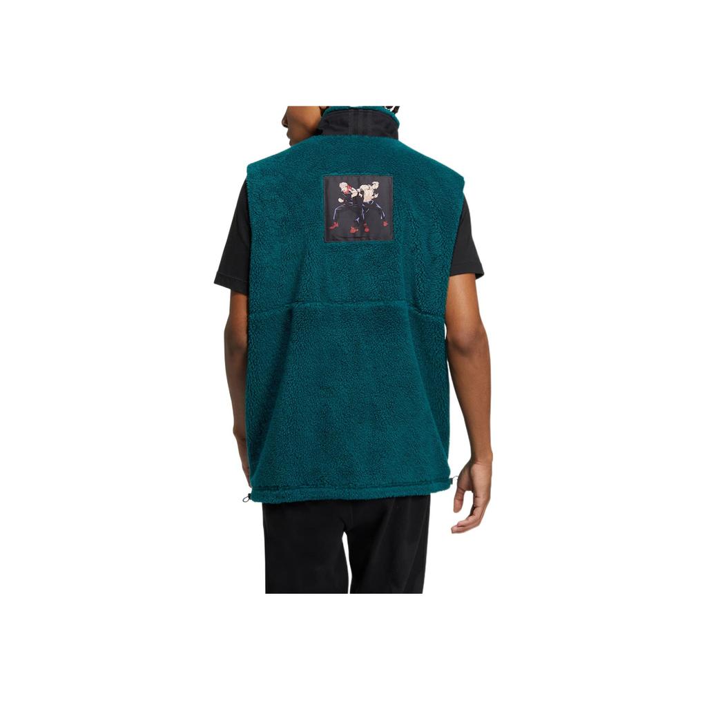 Adidas Neo Logo Print Zip-Up Stand Collar Sleeveless Vest Men Vests Blue HZ2435