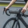 ROCKBROS Bicycle Front Handlebar Large Reflective Frame Top Tube Bag for Road Velcro Easy Black and Gold Bag, Bag, Multifunctional, Waterproof,