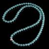 Blue Water Jade Bead Necklace - Ice Type, 6.5mm-12mm Beads, Women's Sweater Chain