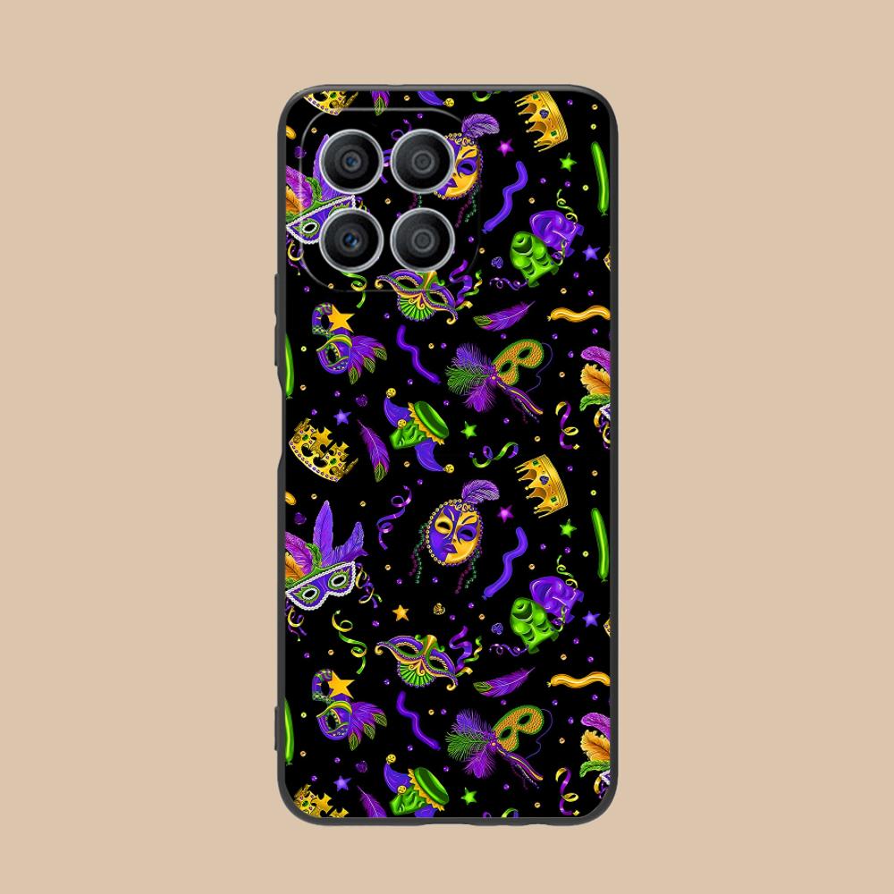 

Mardi Gras Carnival Phone Case for Honor 90 80 70 60 50 30 20 10 9 8 7 Pro S SE Lite 5G Soft TPU Shockproof Cover Honor 8