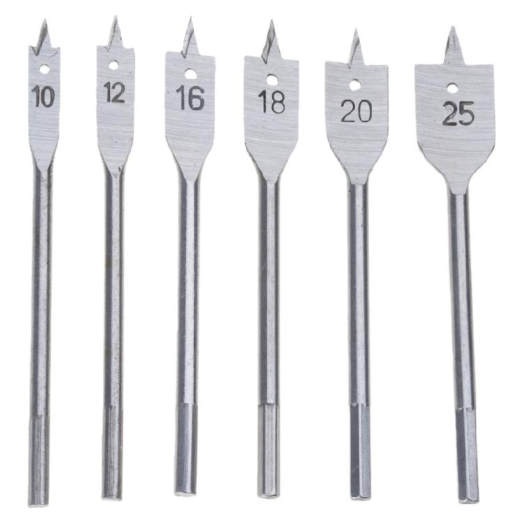 6Pcs Wood Plate Opener Electric Hand Drill Hexagonal Shank Carpenters Bit Woodworking Drill Bit for Screwdriver
