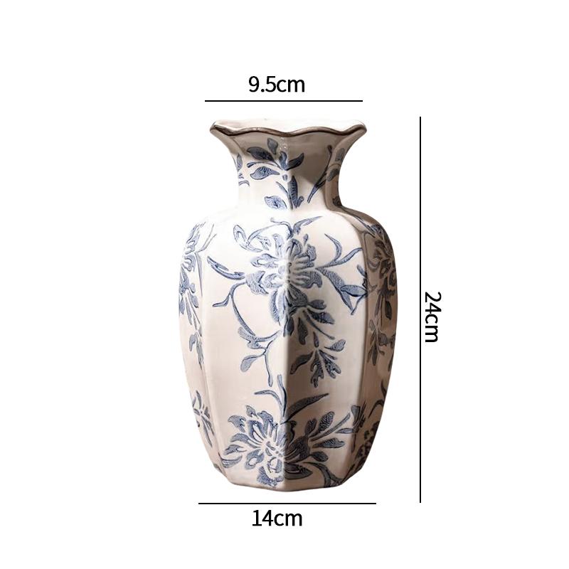 French Vintage Flower Vase Wedding Table Centerpiece Aesthetic Decorative Vases White Ceramic Vase Home Office Decoration
