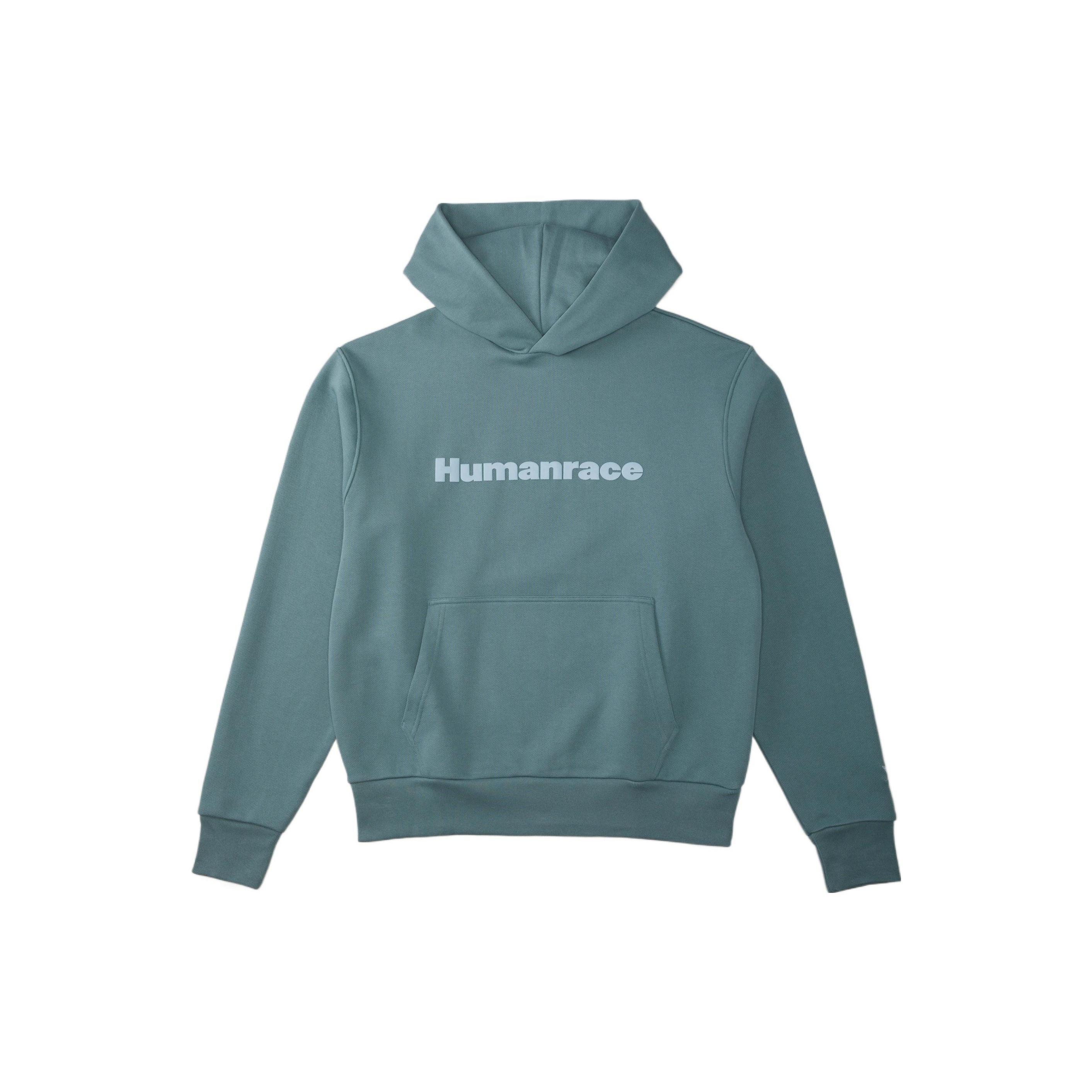 adidas x Pharrell Humanrace Logo Hoodie Blue Grey Men s HI2959 XS