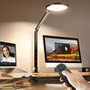 Led Desk Lamps for Home Office, Eye-Care Architect Light with Clamp, Dimmable Zoom Lighting with 3 Color Modes & 10 Brightness, Smart Computer Ring