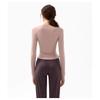New Spring And Autumn V-neck Sport Top, Yoga Wear, Long-sleeved T-shirt, Professional Running, Quick-drying, Nude Slimming And Fitness Wear For Women