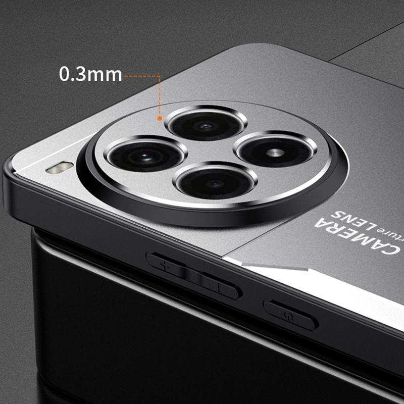 

For OnePlus Ace 3 Pro 5G Case Anti-Drop Aluminium Alloy Hybrid Phone Cover Silver