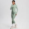 Naked Tight Zipper Jacket Yoga Suit Set, High Waist Pocket Quick Drying Exercise Running Fitness Two-Piece Set For Women
