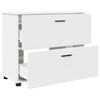 Bathroom Furniture Set with Shelf 3 Pcs White Plywood and Metal