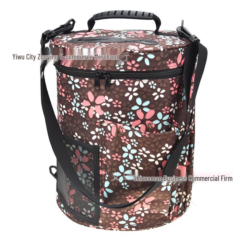 Knitting Wool Sweater Storage Bucket - Large Capacity Round Bag for Yarn Organization