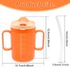 2 Stück Schnabeltasse mit Strohhalm 300 ml Fütterbecher Tragbarer Älteren Auslaufsicherer Becher mit Griff Auslaufsicherer Becher Wasserbecher für Kinder Senioren