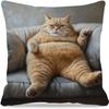 1 Stück Niedliche Cartoon Katze Kissen Kissenbezug Einfach Bedruckt Dekokissenhülle Kreative Heim Sofa Deko Geschenk für Katzenliebhaber