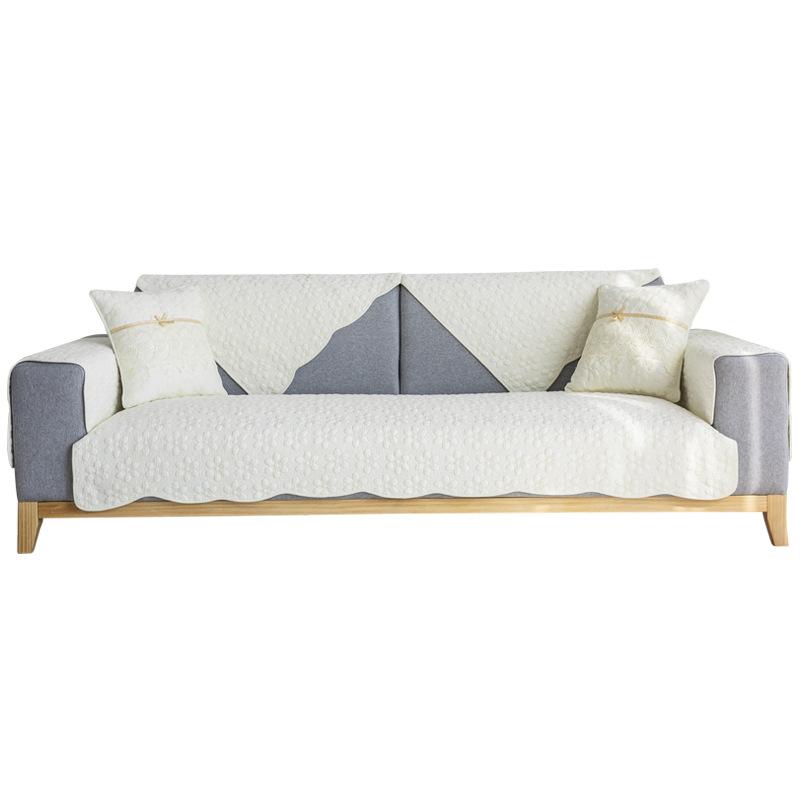Three-Seat One-Imperial Concubine Sofa Cushion Cotton Fabric Four Seasons Universal Non-Slip Simple Modern Cushion Universal Cover Cover Thickened