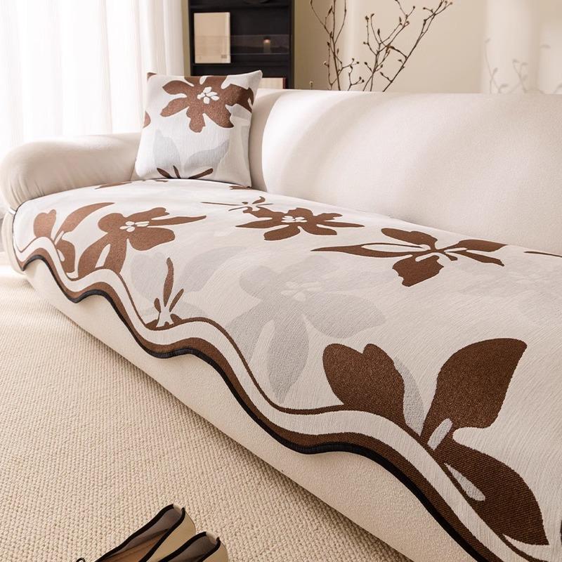 

2025 new chenille light luxury sofa cushion four seasons universal non-slip leather seat cushion sofa cover cover cover towel 90*90