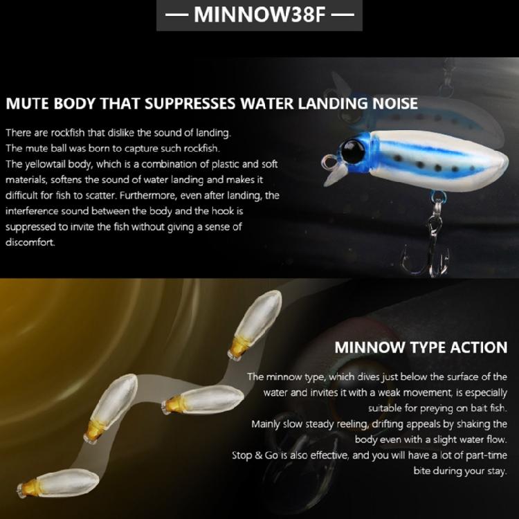 1.5Inch Fishing Lures Fishing Hard Baits Topwater Lures Trout Bass Fishing Lures