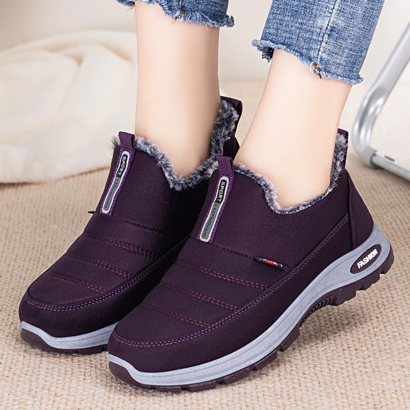 Shoes Women's Cotton Shoes One Snow Boot Couple Short Boots Thick-soled Thickened Women's Boots Fleece Thickened Cotton Boots