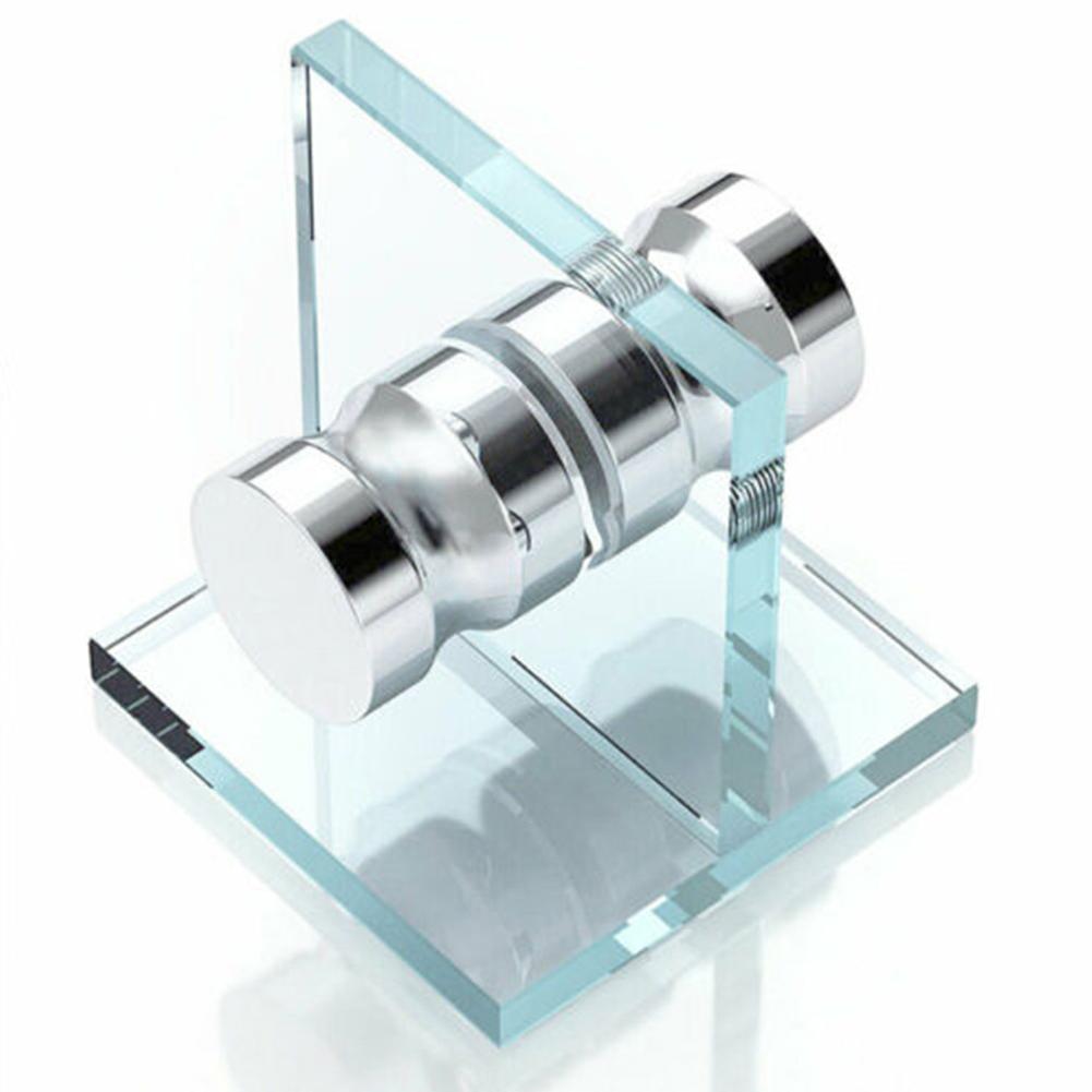 Aluminum Metal Single Groove Glass Door Knob Shower Room Cabinet Handle For Home Door Accessories 29x58mm Hardware