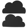 2pcs Children Cloud Shape Placemat Silicone Waterproof Heat Insulation Feeding Plate PlacematBlack