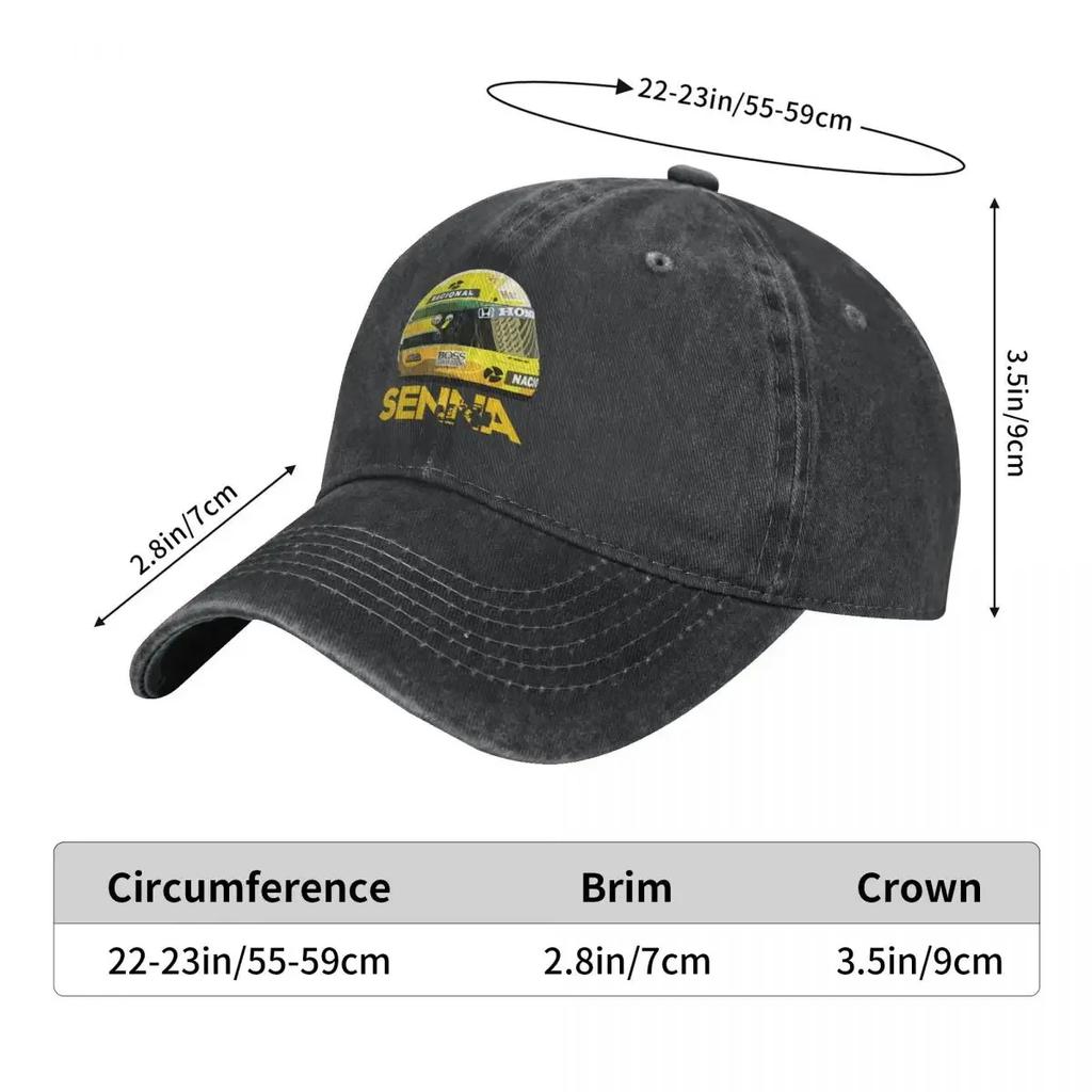 Ayrton Senna Helmet Racing Baseball Caps Vintage Distressed Washed Sun Cap Unisex Style Outdoor Workouts Hats Cap