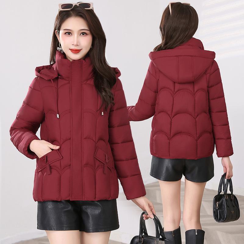 Women's Versatile Hooded Thickened Cotton Coat - Trendy 2025 Winter Fashion