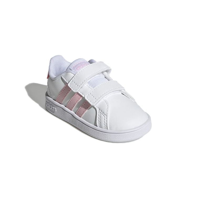 Adidas Neo Grand Court Casual Lightweight Durable Low-Top Skate Shoes Baby sneaker Pink White GX5751