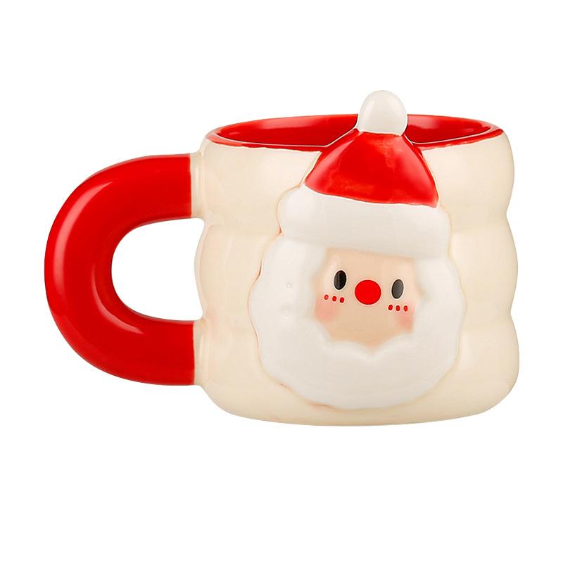1pc Creative Ceramic Christmas Mugs Plenty of Christmas Gifts for Couples High-value Drinking Utensils