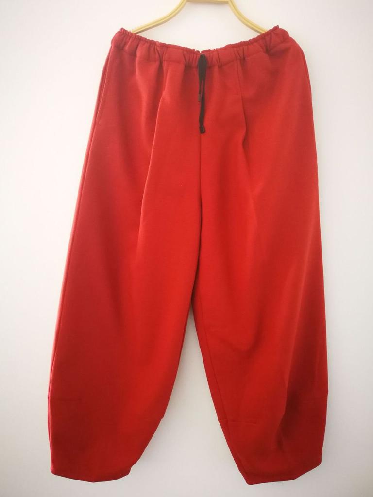 Men Cotton Lantern Pants With Drawstring Waist For Casual Autumn Wear