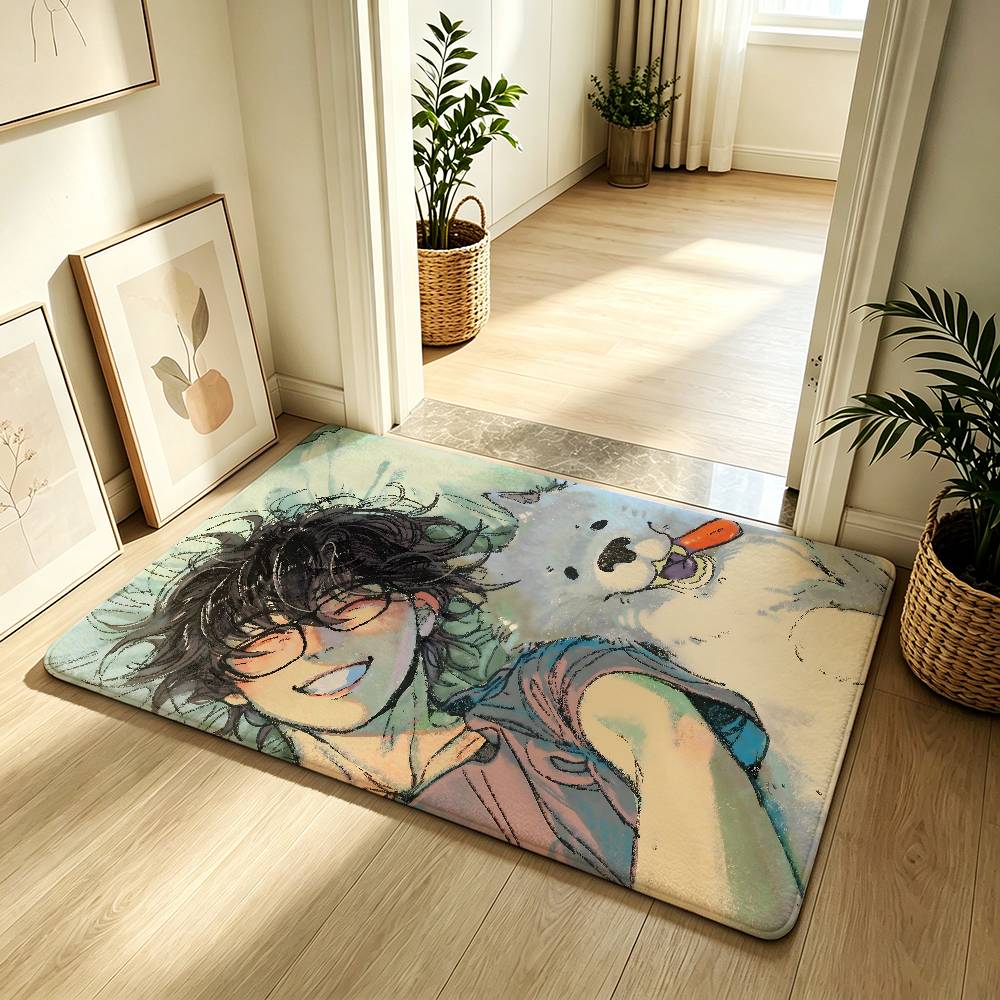 Manhwa L-lost In The Cloud Cute Carpet Bathroom Anti-slip Mat Door Mat Home Decoration Mat Entrance Door Mat Scratch-resistant