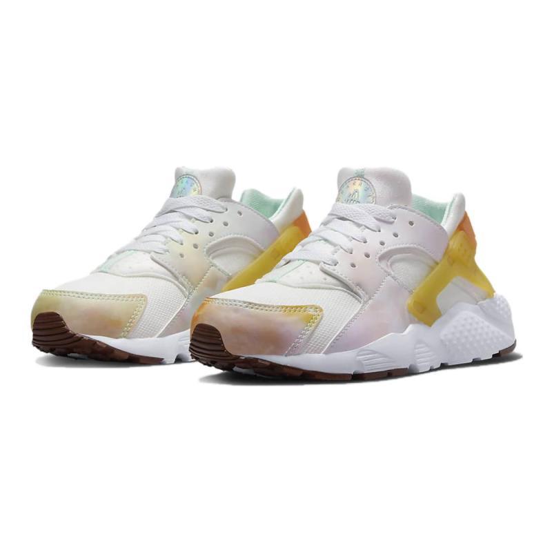 Nike Air Huarache Run GS Abrasion Resistant Lightweight Cushioning Support Low Top Kids' Running Shoes Pink White Sneakers FJ7715-171