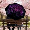 Purple Passion Bloom: Umbrella with Auto Open/Close, Outdoor Protection, Lightweight and Durable Travel Accessory 123