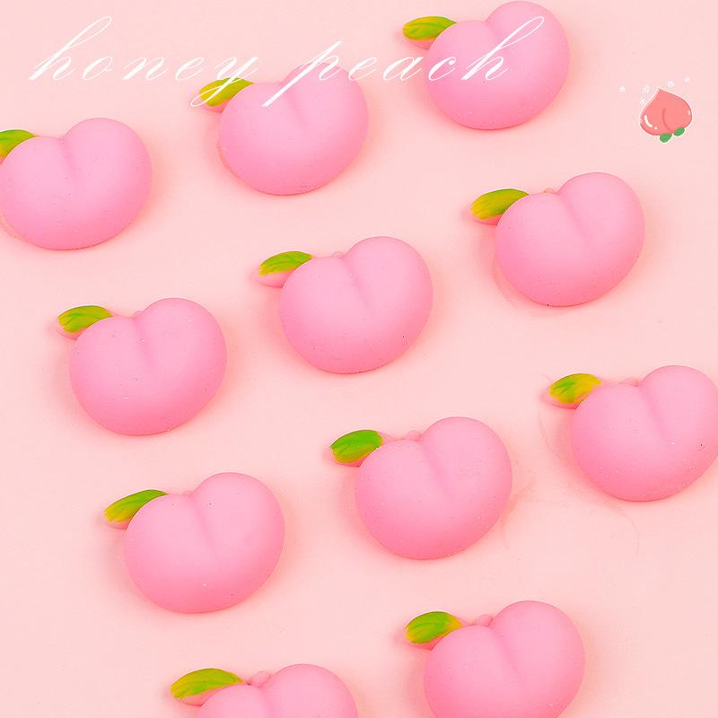 Mochi Peach Watermelon 3D Stress Relief Toy - Cute Soft Rubber Squeeze for Kids