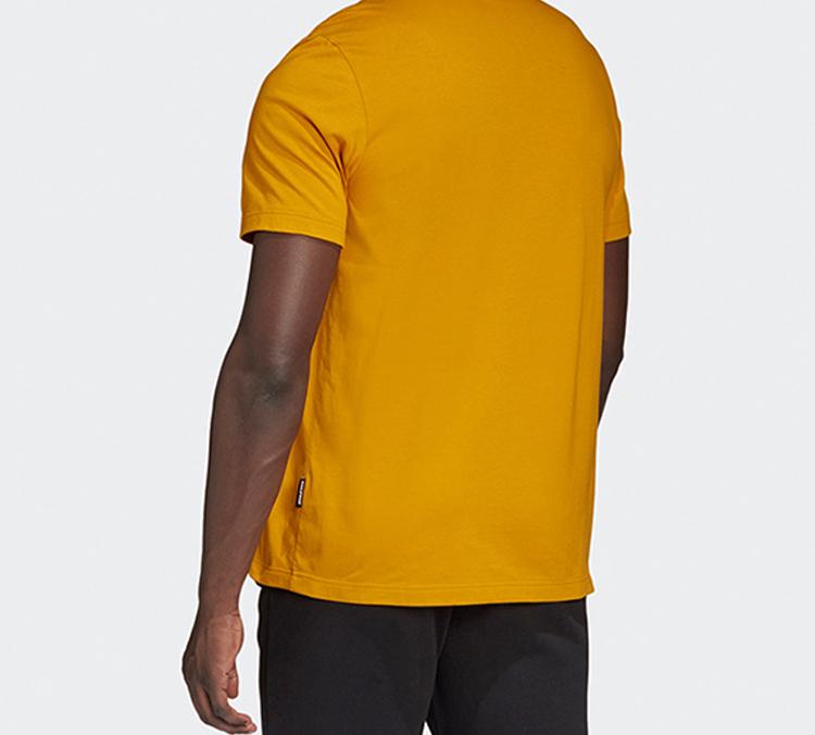 adidas T Shirts Men's Gold Crew Neck Moderate Straight Fit GC7347